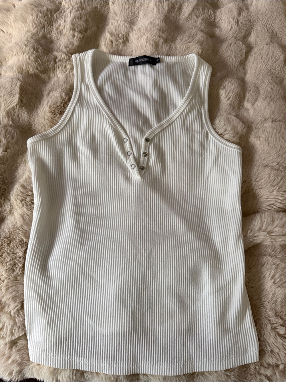 White ribbed tank